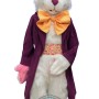 Purple Jacket Easter Bunny Mascot Costume 