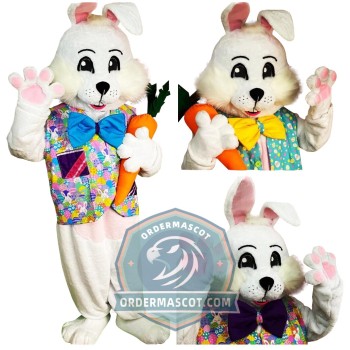 Happy Easter Bunny Mascot Costume