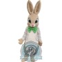 Beige Jacket Easter Bunny Mascot Costume