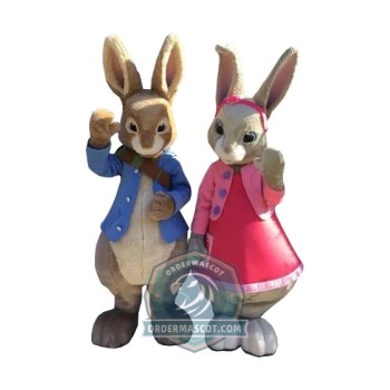 Peter Rabbit & Lily Bobtail Mascot Costume