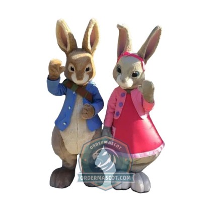 Peter Rabbit & Lily Bobtail Mascot Costume