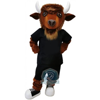 Realistic Bison Mascot Costume
