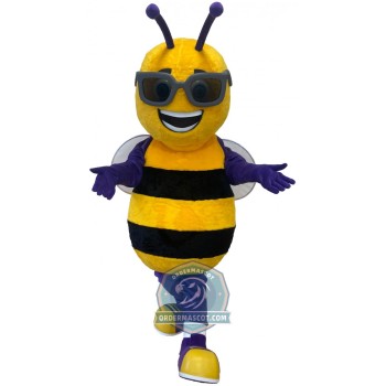 Adult Happy Bee Mascot Costume