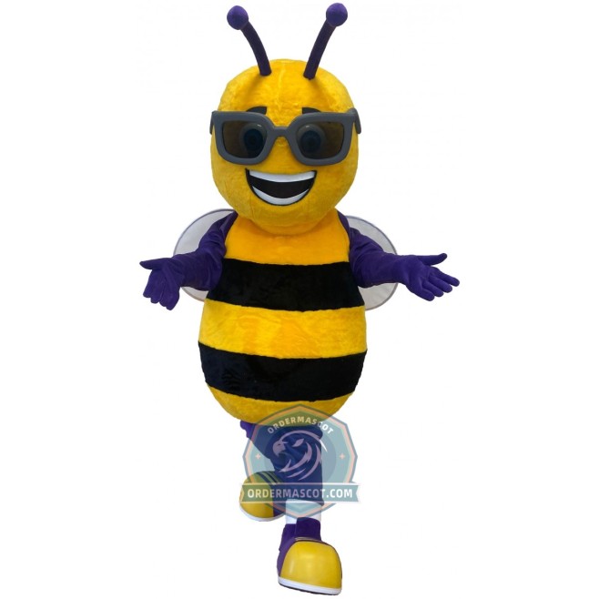 Adult Happy Bee Mascot Costume