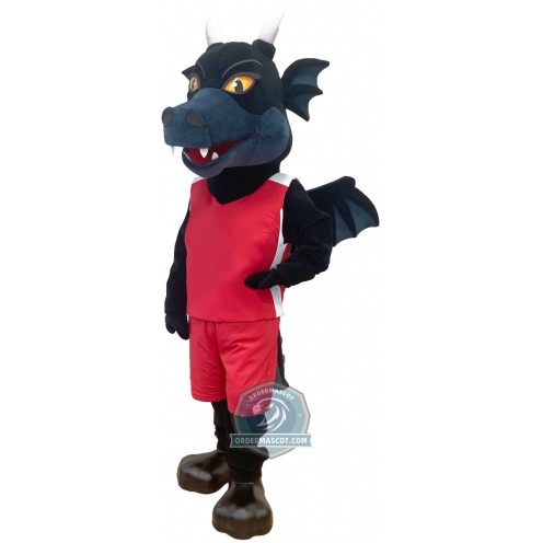 Black Dragon Mascot Costume