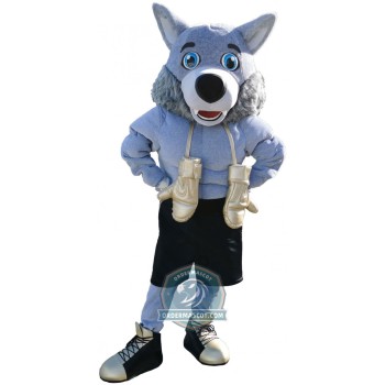 Grey Lightweight Wolf Mascot Costume