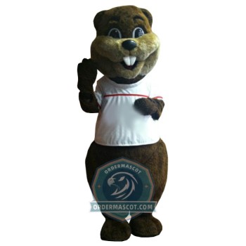 Sport Beaver Mascot Costume For Adult