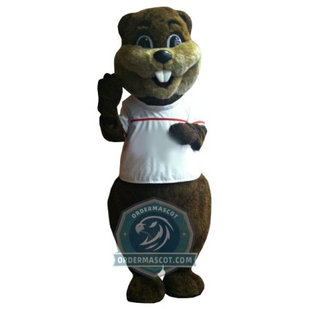 Sport Beaver Mascot Costume For Adult
