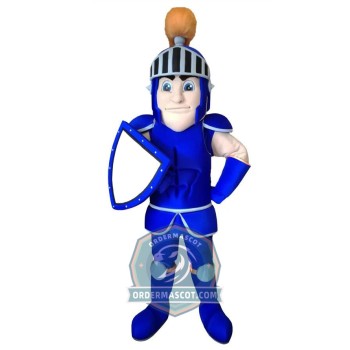 Blue Knight Mascot Costume