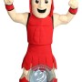 Red Spartan Warrior Mascot Costume
