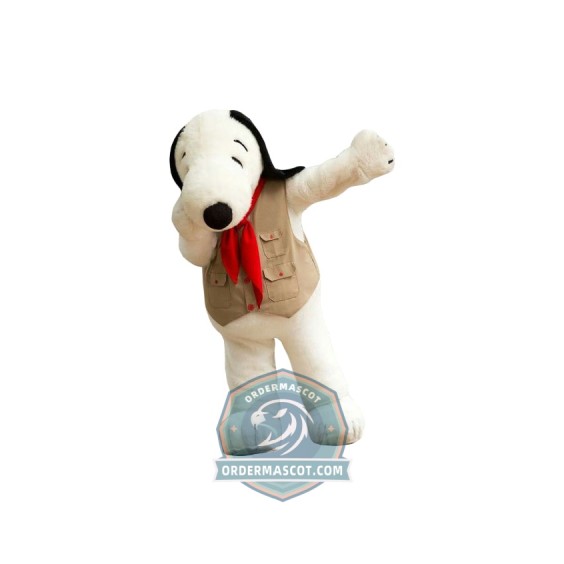Realistic Snoopy Dog Mascot Costume
