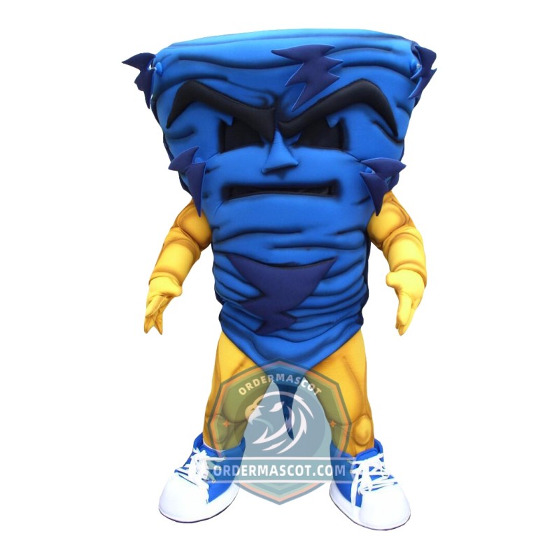 Blue Tornado Mascot Costume