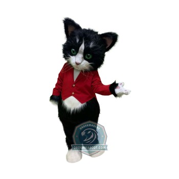 Black & White Cat Mascot Costume