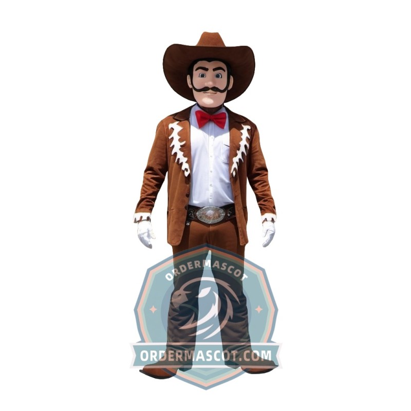 Realistic Cowboy Mascot Costume