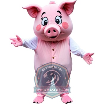 Realistic Pig Mascot Costume