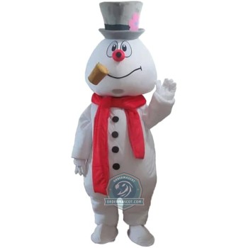 Realistic Snowman Mascot Costume