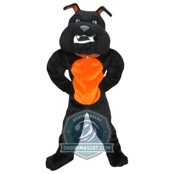 Black Bulldog Mascot Costume