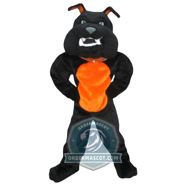 Black Bulldog Mascot Costume
