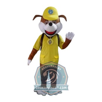 Affordable Paw Patrol Rubble Mascot Costume