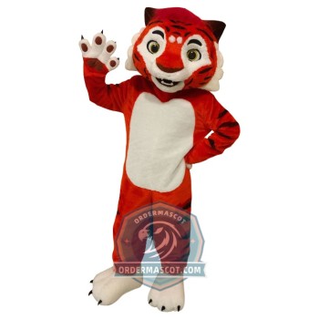 Friendly Tiger Mascot Costume