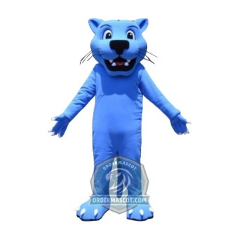 Blue Panther Mascot Costume