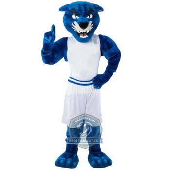 Sport Blue Panther Mascot Costume