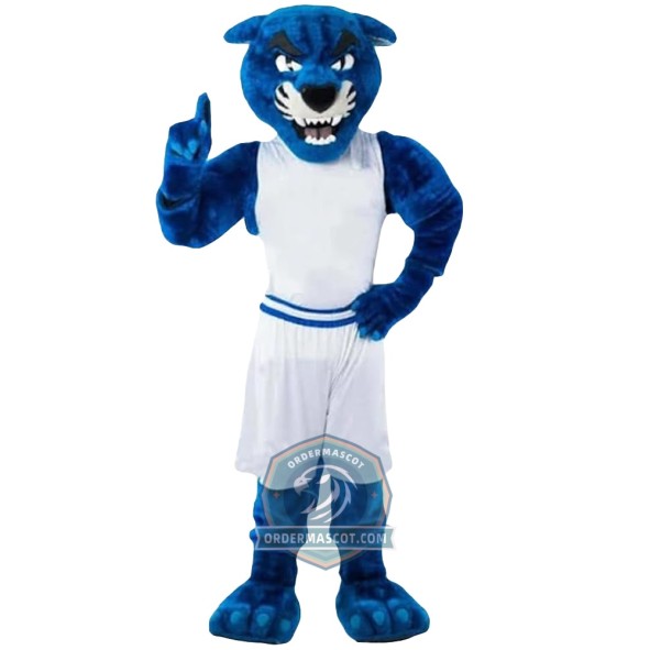 Sport Blue Panther Mascot Costume