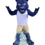 Fierce Blue Panther Mascot Costume