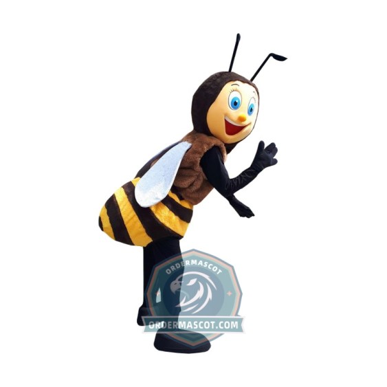 Happy Bee Mascot Costume For Adult