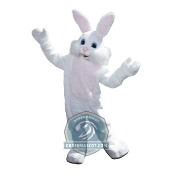 White Easter Bunny Mascot Costume