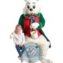 Easter Bunny Mascot Costume With Green Coat