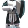 Sliver & Green Knight Mascot Costume