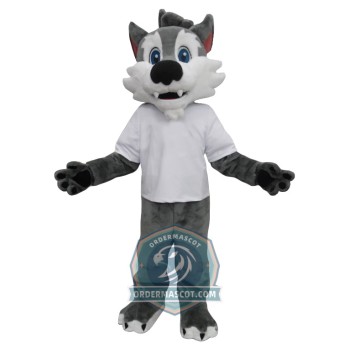 Cute Wolf Mascot Costume