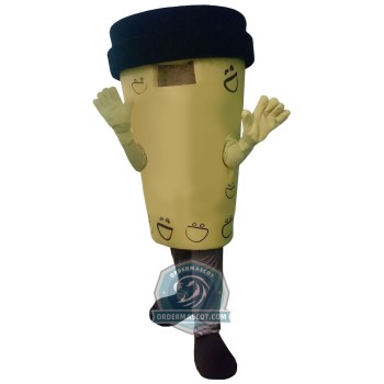 Realistic Coffee Cup Mascot Costume