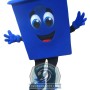 Blue Trash Bin Mascot Costume