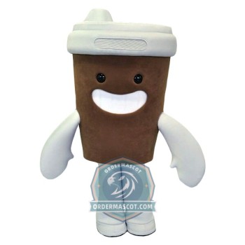 Happy Coffee Cup Mascot Costume