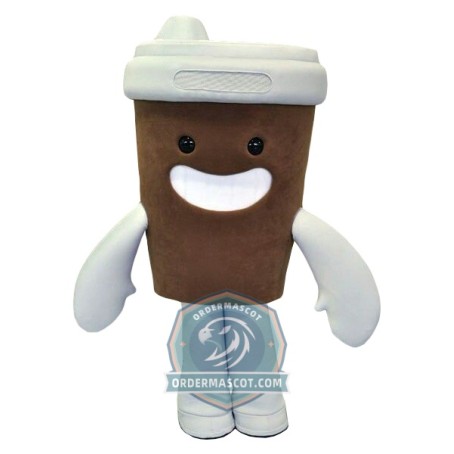 Happy Coffee Cup Mascot Costume