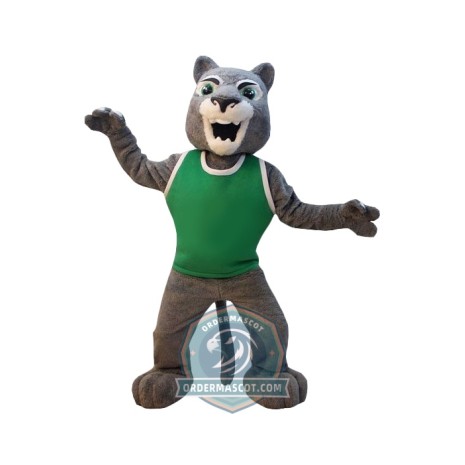 Grey Panther Mascot Costume
