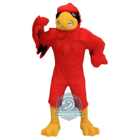 Fierce Red Hawk Mascot Costume
