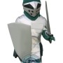 Silver & Green Knight Mascot Costume