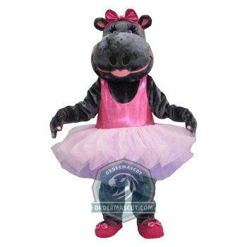 Female Hippo Mascot Costume