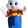Affordable White Easter Bunny Mascot Costume
