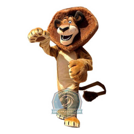 Alex The Lion Mascot Costume For Adult