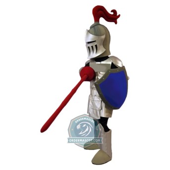 Deluxe Silver Knight Mascot Costume