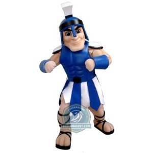 Blue Spartan Warrior Mascot Costume