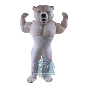 Power Muscular Bear Mascot Costume