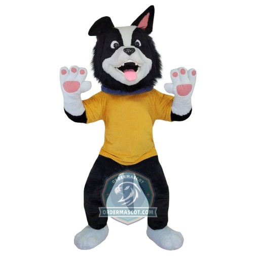 Black & White Dog Mascot Costume