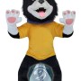 Black & White Dog Mascot Costume