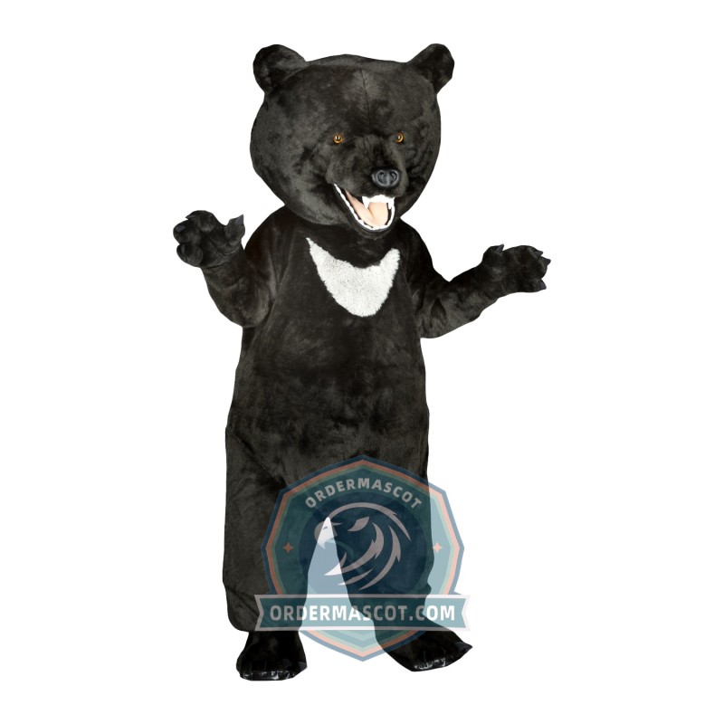 Realistic Black Bear Mascot Costume