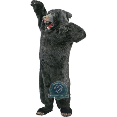 Fierce Black Bear Mascot Costume